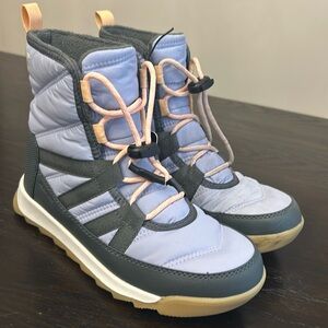 Sorel Unisex-Kids Whitney II Short Lace Boot  4 Big Kid Vapor, Pulse